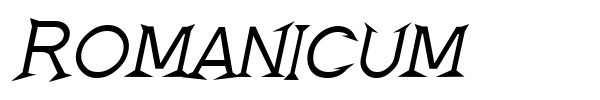 Romanicum font preview